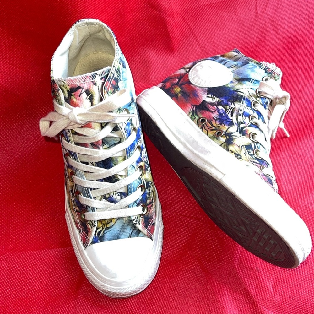 Floral wedge converse